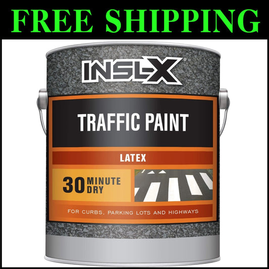 Interior/Exterior 1 Gallon Matte Black Traffic Line Marking Paint - Fast-Drying