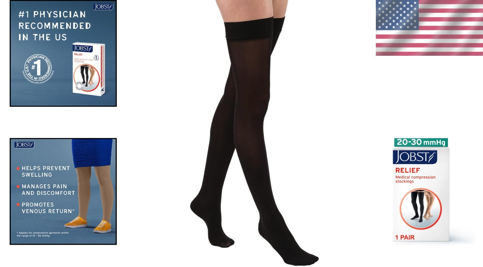 Unisex Thigh High Compression Socks for Ultimate Comfort - Silicone Grip, Small