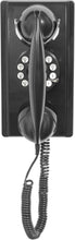Load image into Gallery viewer, Nostalgic Black Wall Phone with Modern Push Button Features - Home Essential