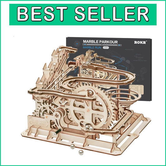 Engaging 3D Wooden Puzzle Kit - Decorative Marble Run for Adults & Kids 12-14