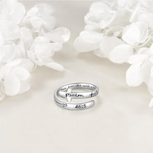 Load image into Gallery viewer, Adjustable Faith Cross Ring in Sterling Silver - Inspirational Jewelry Gift