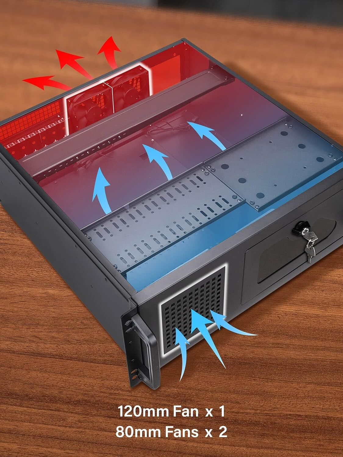 Advanced Rackmount Server Chassis - 7 Bays, Quiet Fans, Lockable Front Panel