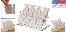 Load image into Gallery viewer, Acrylic Business Card Holder - 16 Slots Clear Desk Organizer for Professionals