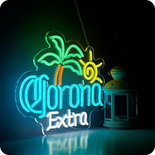 Load image into Gallery viewer, Modern LED Neon Palm Tree Beer Sign - Adjustable Brightness for Bars and Gifts
