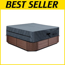 Load image into Gallery viewer, Customizable Dark Gray Hot Tub Cover - 600D Waterproof with Secure Lock Design
