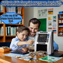 Load image into Gallery viewer, Fun ATM Piggy Bank for Kids - Auto Coin Recognition, 4-Digit PIN &amp; Voice Prompts