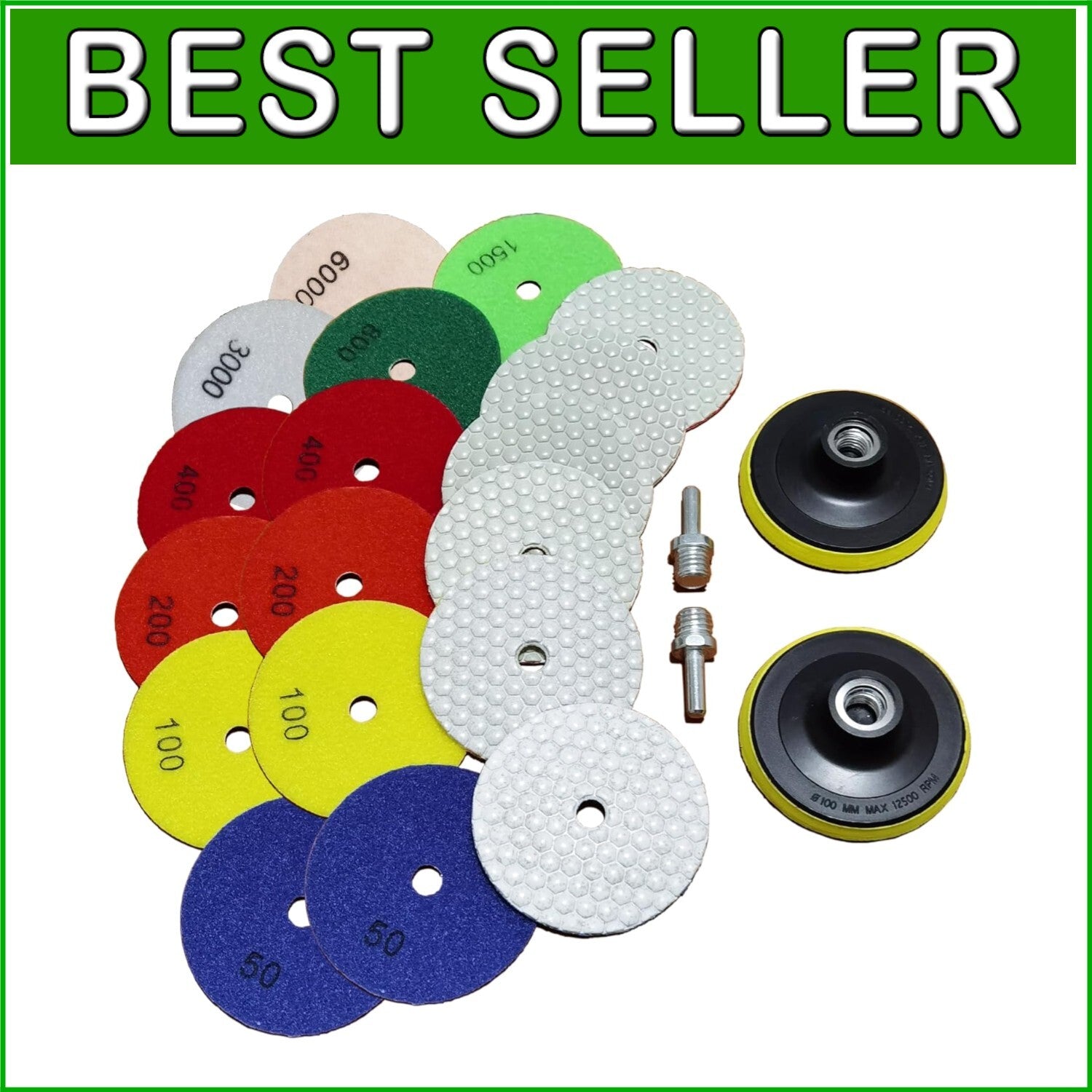 Effortless 4 Inch Dry Diamond Polishing Pads - Perfect for Precision Stone Work