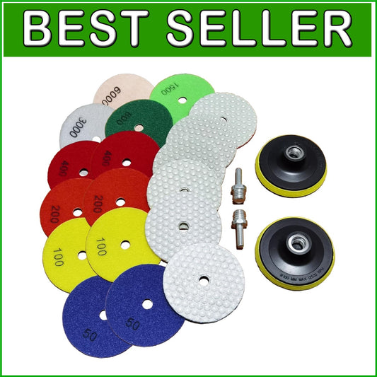 Effortless 4 Inch Dry Diamond Polishing Pads - Perfect for Precision Stone Work