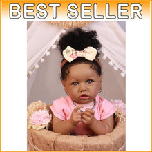 Load image into Gallery viewer, Realistic 22.8" African American Reborn Baby Doll - Ideal for Nurturing Play