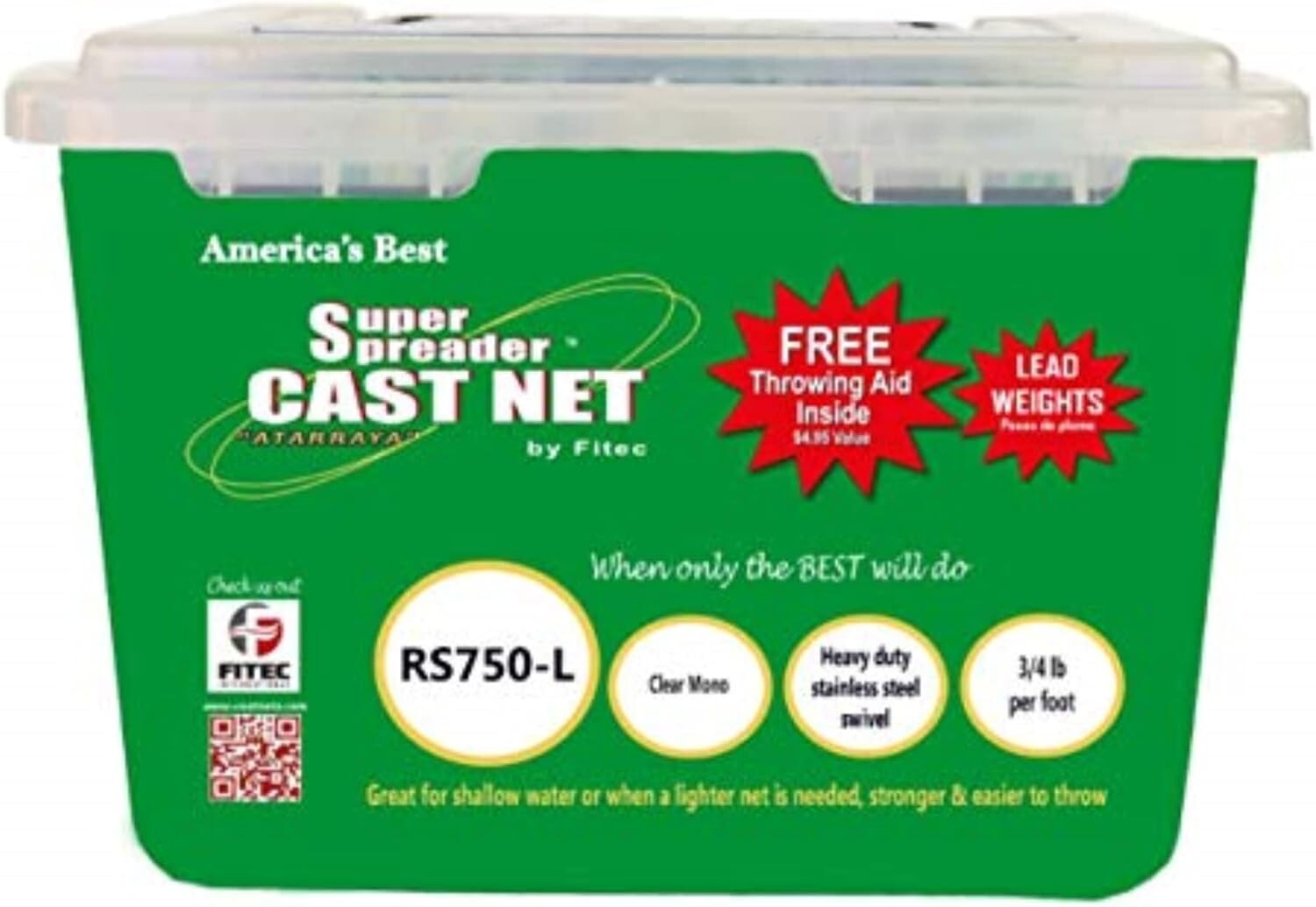 Durable Polyester Fishing Cast Net 7' with Fixed Handle – Ideal for Every Angler