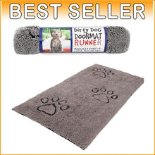 Load image into Gallery viewer, Versatile Dog Doormat 60''x30'' - Stylish Grey with Rapid Drying Ability