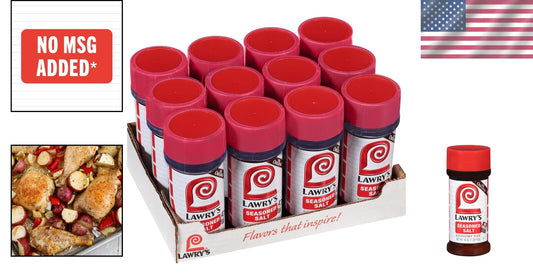 Bulk Seasoned Salt, 16 oz x 12 - Perfect for Elevating Beef, Pork & Veggies