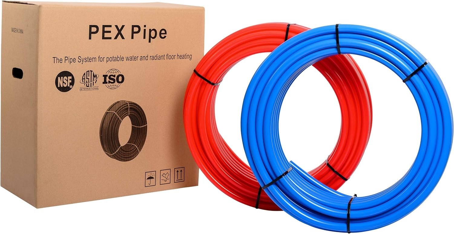 Complete Plumbing Solution: 1/2 Inch PEX-B Pipe, Brass Fittings, Cutter & More