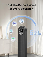 Load image into Gallery viewer, Whisper-Quiet 42'' Tower Fan with 6 Speeds &amp; Remote – Ideal for Bedroom Comfort