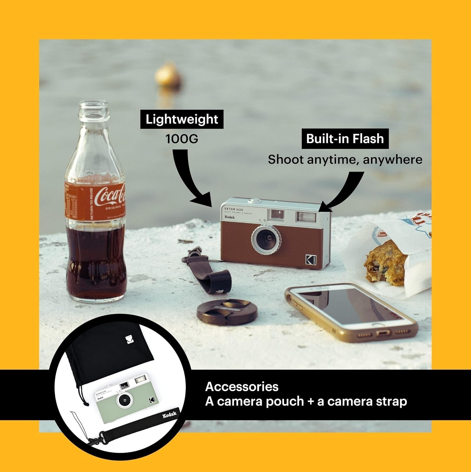 EKTAR H35 Lightweight 35mm Half Frame Film Camera - Perfect for Beginners