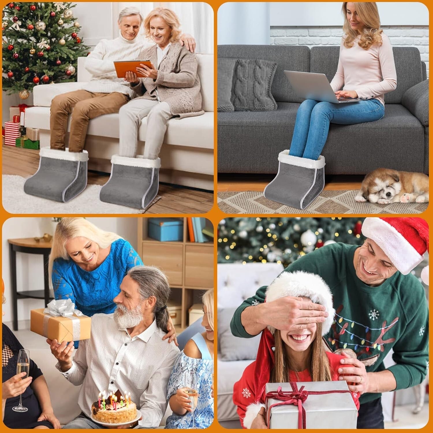 Electric Heated Foot Warmer with 6 Settings, Fast Heating for Ultimate Comfort