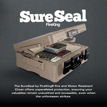 Load image into Gallery viewer, Impact-Rated SureSeal Fireproof Chest - 48 Hour Water Resistance, Key Lock
