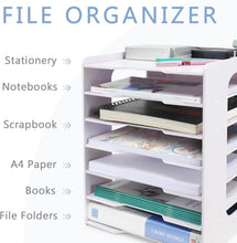 Load image into Gallery viewer, Durable 7-Tier Paper Organizer for 12x12 Scrapbook Supplies - Easy Assembly