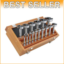 Load image into Gallery viewer, High Carbon Steel Forstner Bit Set - 16 Pieces for Flawless Wood Drilling