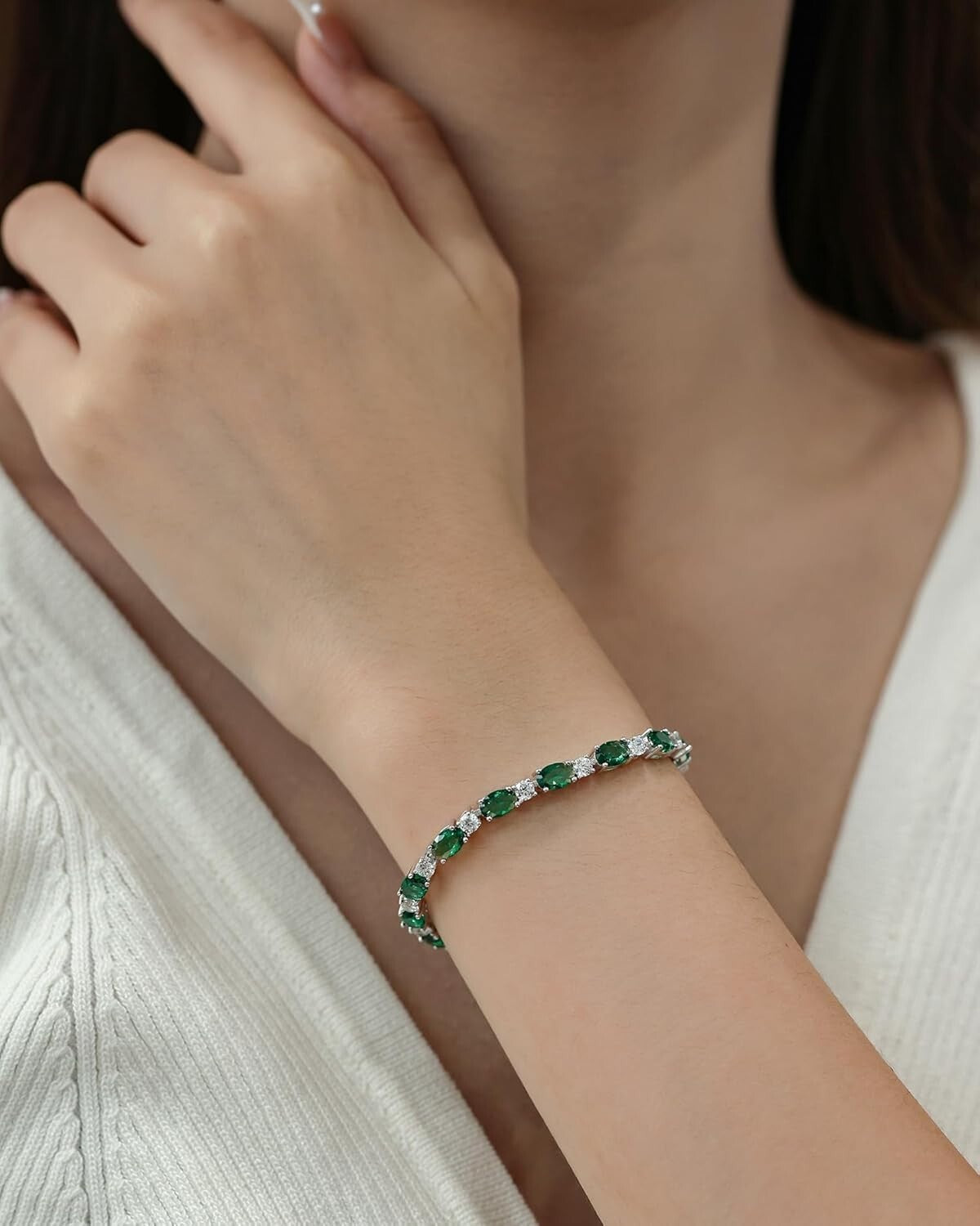 Hypoallergenic Birthstone Tennis Bracelet for Women - Stylish Gift in 12 Colors