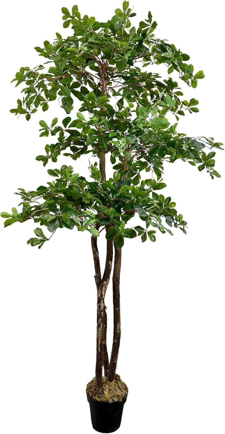 Ethically Sourced Real Wood 3-Tier Olive Tree - 6.5ft Hypoallergenic Decor