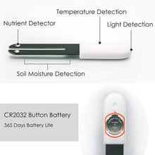 Load image into Gallery viewer, Smart Plant Monitor with Soil Moisture, Light, Temp &amp; Fertility Sensors - 2 Pack