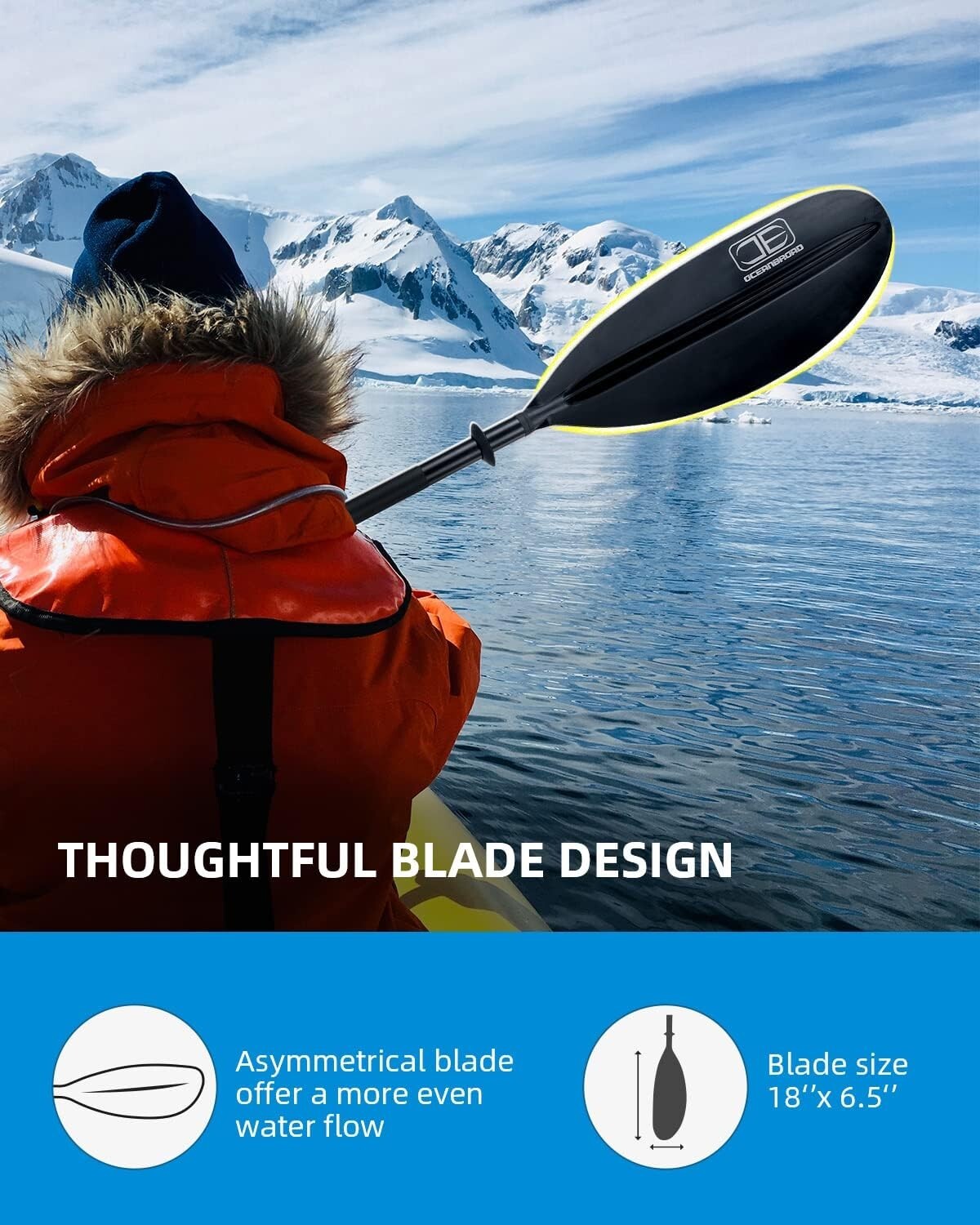 95in Kayak Paddle: High-Quality Aluminum & Fiberglass for Optimal Performance