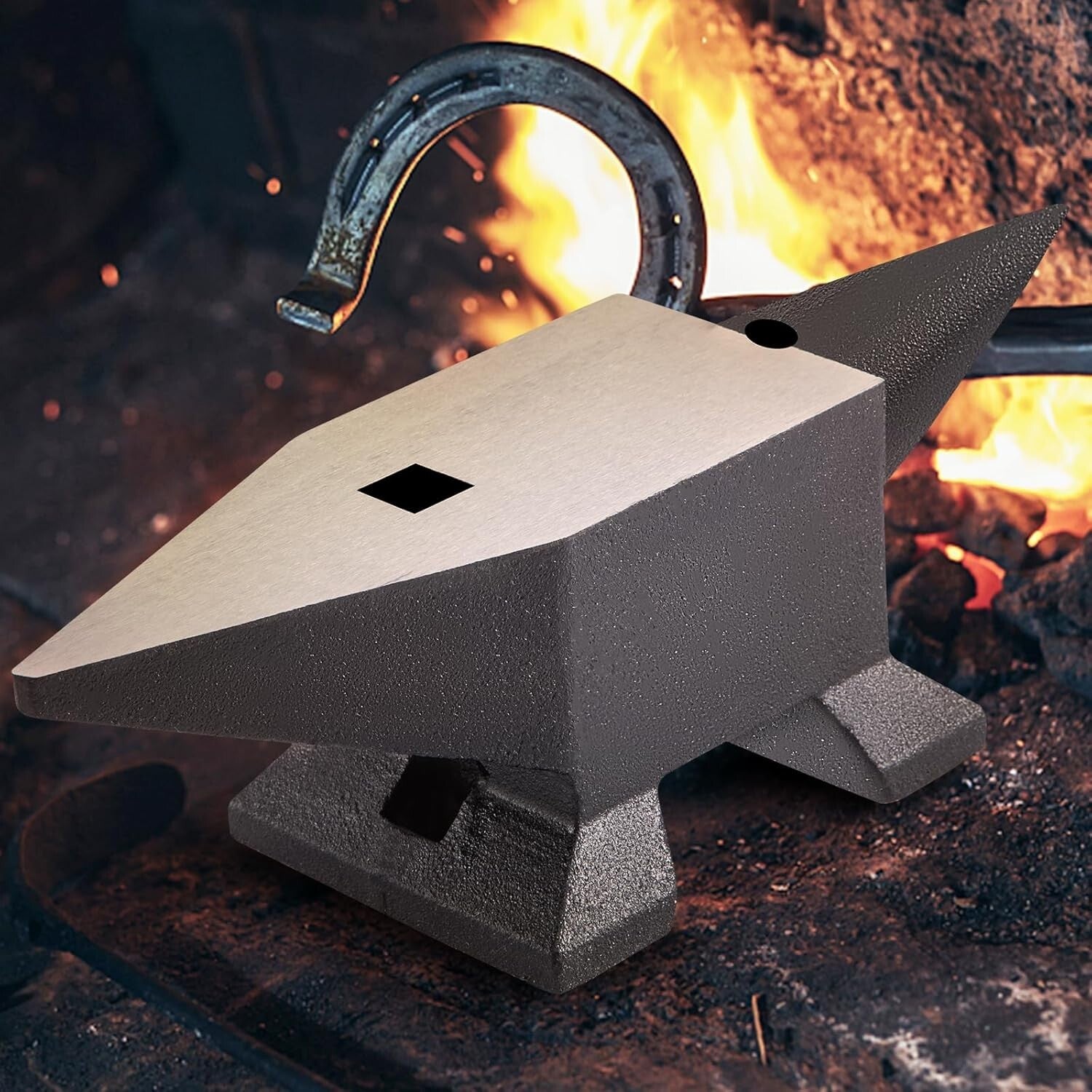 22 lbs Cast Steel Anvil for Blacksmithing - Large Countertop & Stable Base