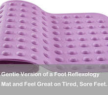 Load image into Gallery viewer, Washable Non-Toxic Bath Mat 18x40 - Light Purple Silicone for Excellent Grip