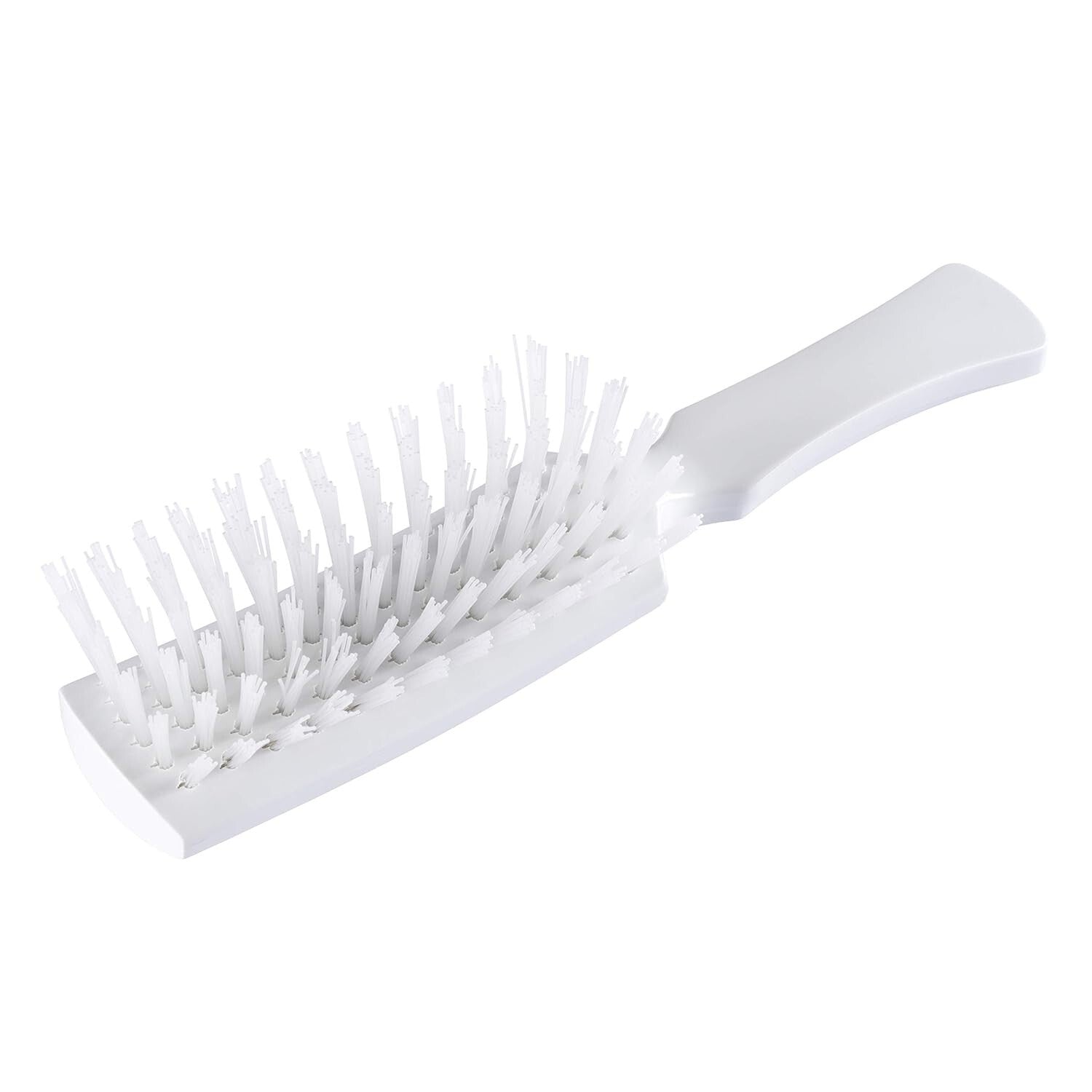 Stylish White Nylon Hairbrush with Durable Handle for Easy, Gentle Grooming