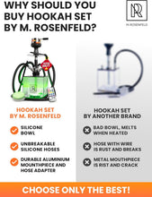 Load image into Gallery viewer, Big 4 Hose Hookah Set with Remote LED and Cleaning Accessories - Durable Design