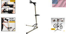 Load image into Gallery viewer, Professional Quality Bike Repair Stand - Adjustable Height &amp; Magnetic Tool Plate