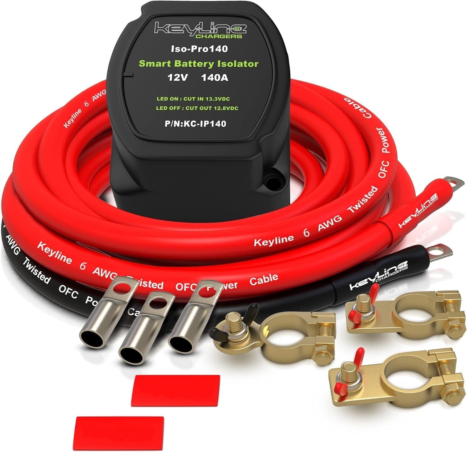 Automatic 12V Dual Battery Wiring Kit - Rugged Isolator for Outdoor Adventures