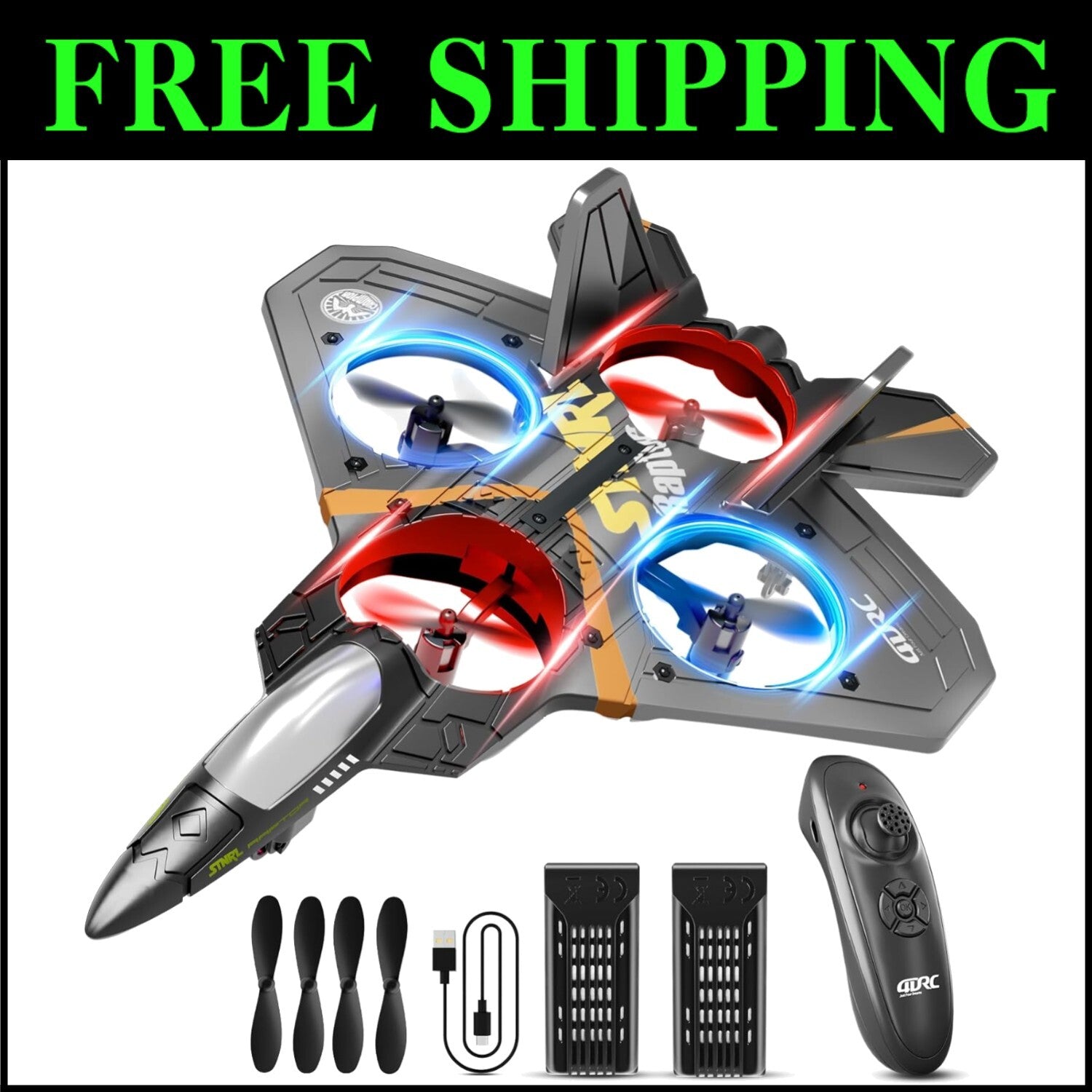 Durable V17 Remote Control Airplane - Aerial Stunts & Easy Controls for All Ages