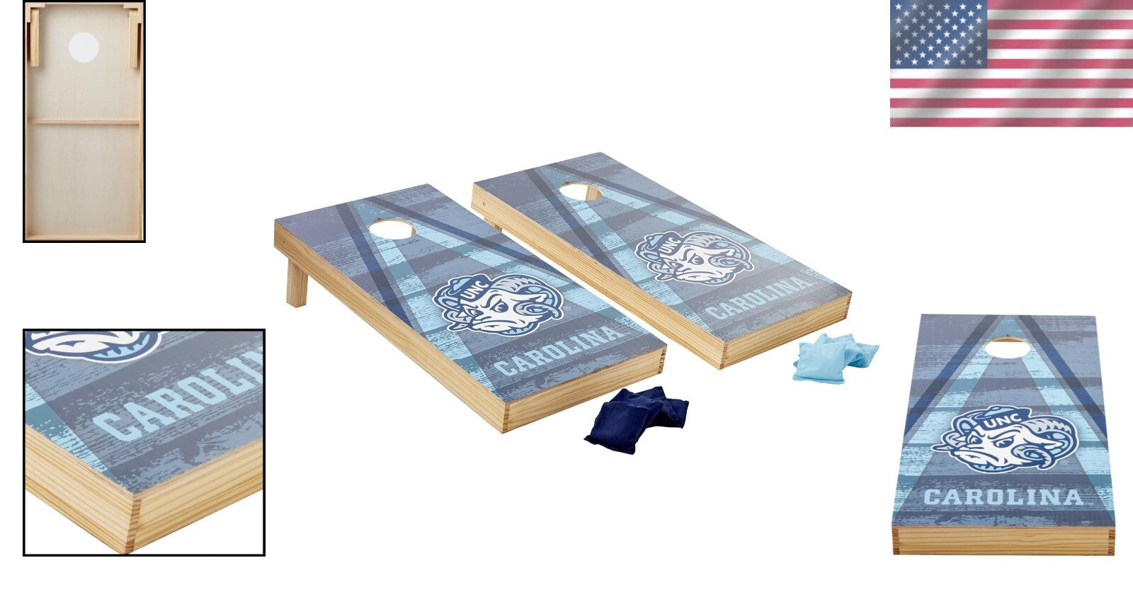 Official NCAA 2' x 4' Cornhole Tournament Set with Bean Bags - Tailgate Ready