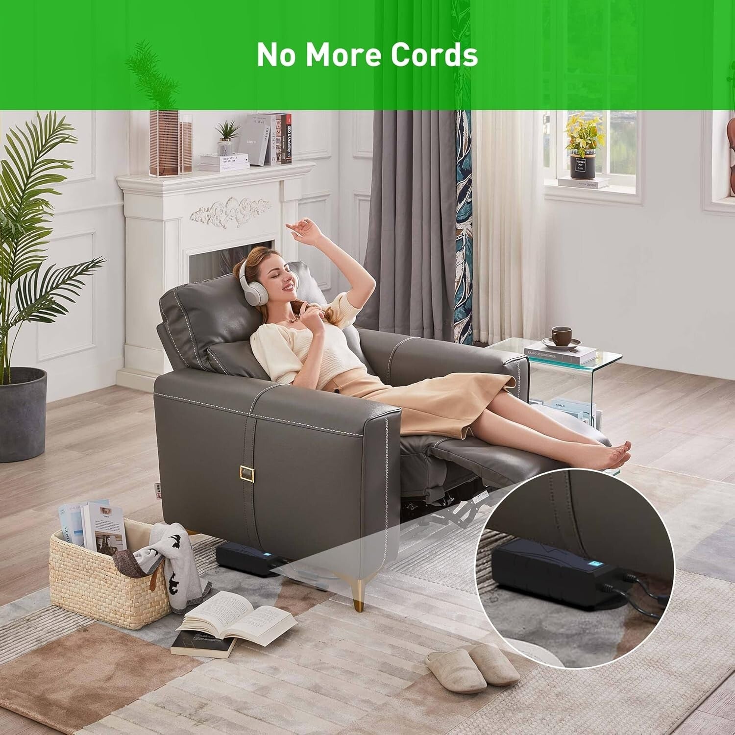 Flexible Cordless Recliner Battery Pack for Lazy Boy & More - Beautifully Modern