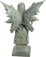 Load image into Gallery viewer, Celtic Fairy Garden Statue - Large 19" Fairy with Butterfly Wings in Two Tone