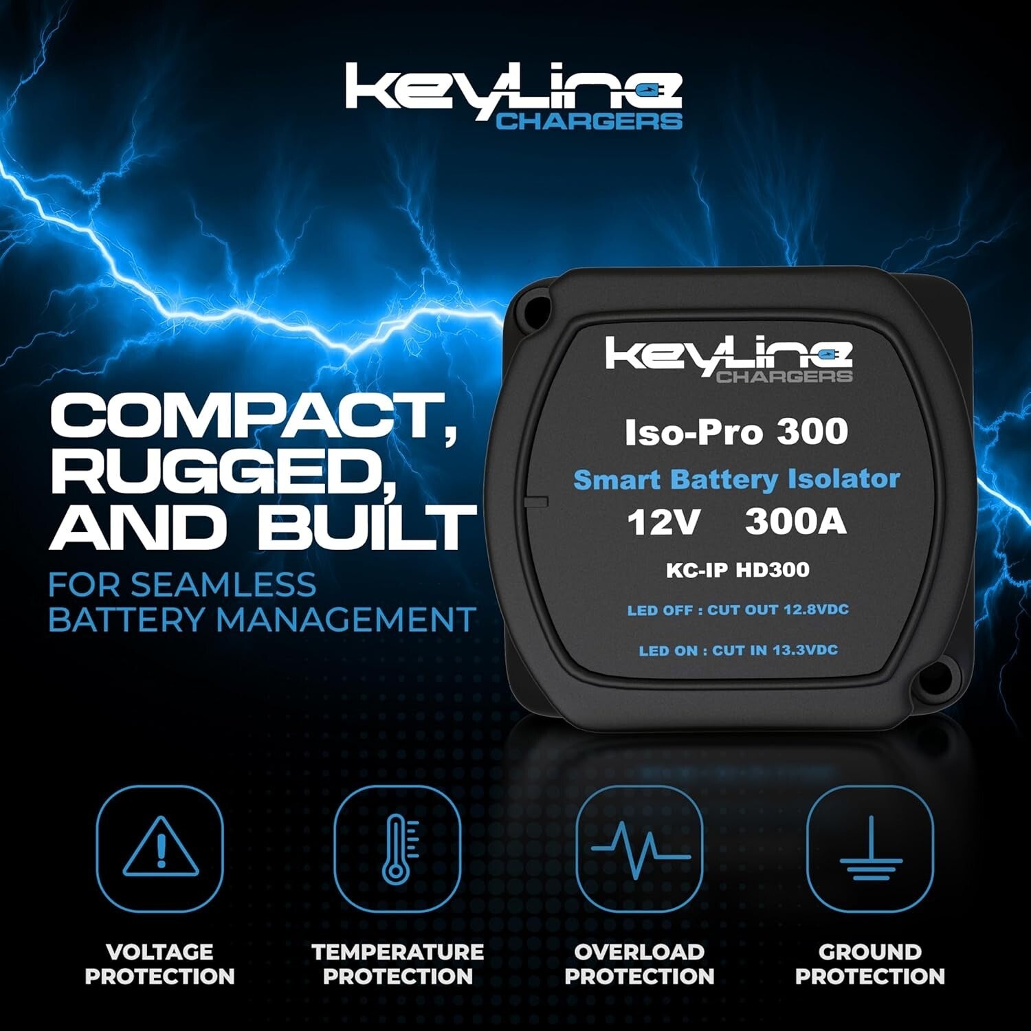 Premium IP65 Certified 300AMP Battery Isolator for High Capacity Dual Systems