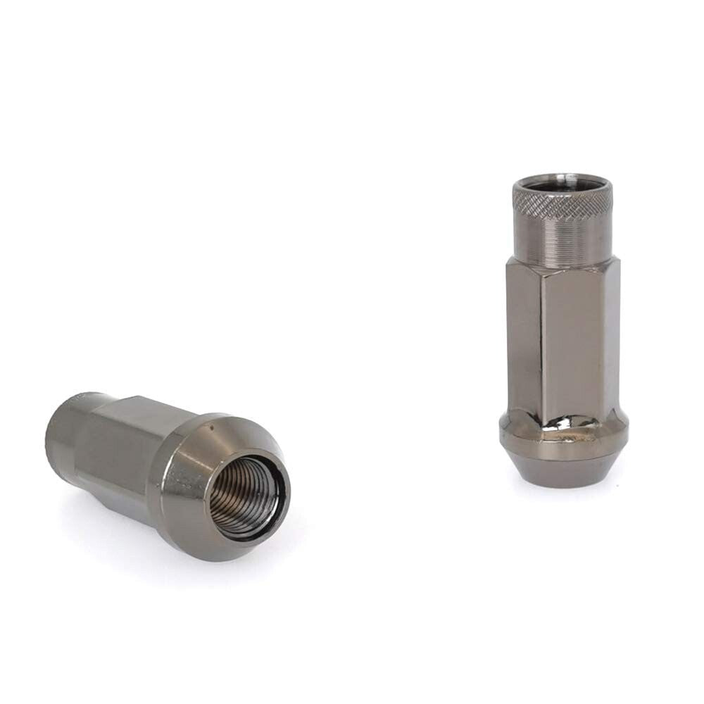 M12x1.5 Titanium Open-End Lug Nuts - 20 Pieces + Socket Key Set for Custom Look