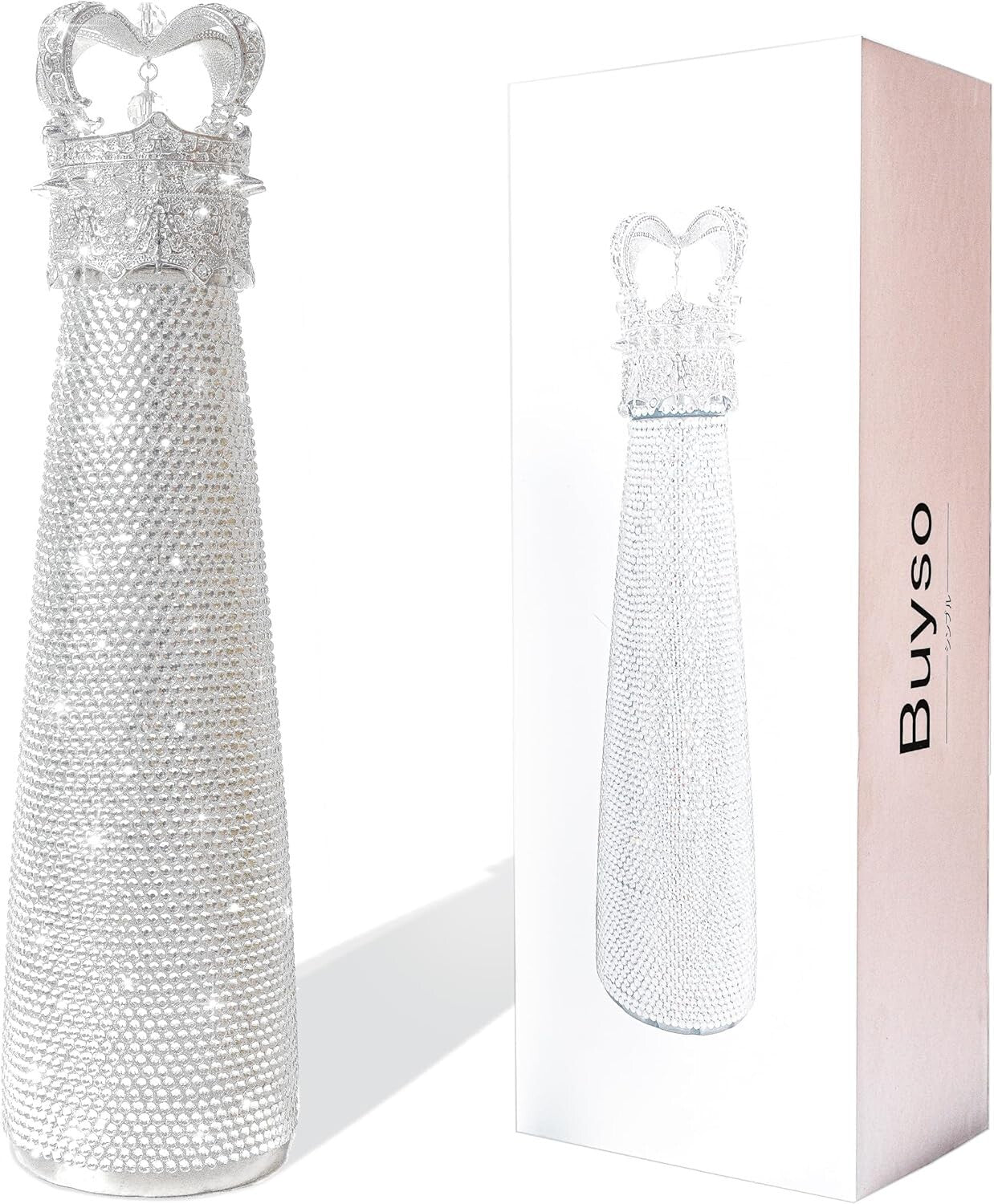 Elegant Rhinestone Insulated Bottle - Aesthetic 500ml Gift for Stylish Women