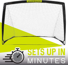 Load image into Gallery viewer, Durable Pop Up Soccer Goals - Compact Folding Nets for Indoor &amp; Outdoor Use