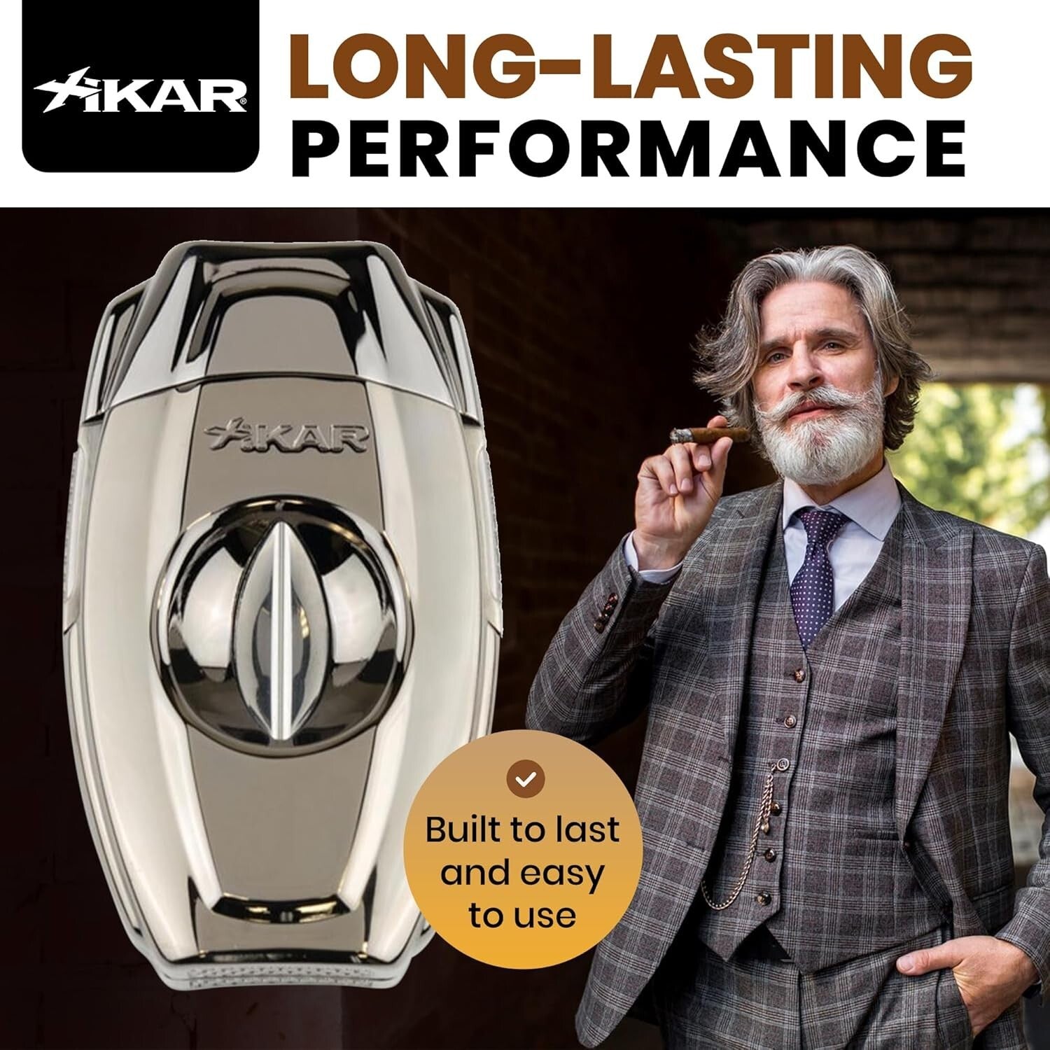Elegant VX2 V-Cut Cigar Cutter: Effortless Operation for 54-70 RG Cigars