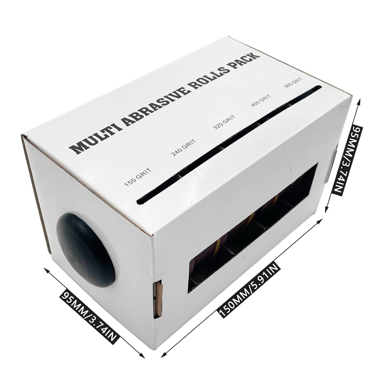 Comprehensive 10-Roll Emery Cloth Set with Dispenser for Metal, Wood, and More