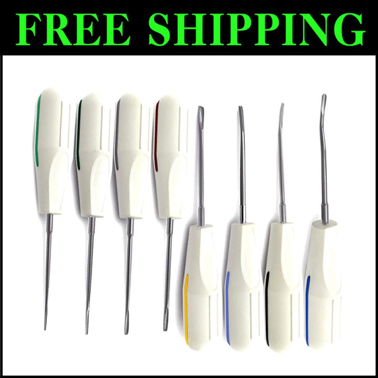 Premium Stainless Steel Root Extraction Elevators Set of 8 - Corrosion Resistant