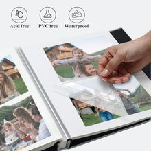 Load image into Gallery viewer, Durable Self-Adhesive Linen Photo Album - 60 Pages for Photographs and Keepsakes