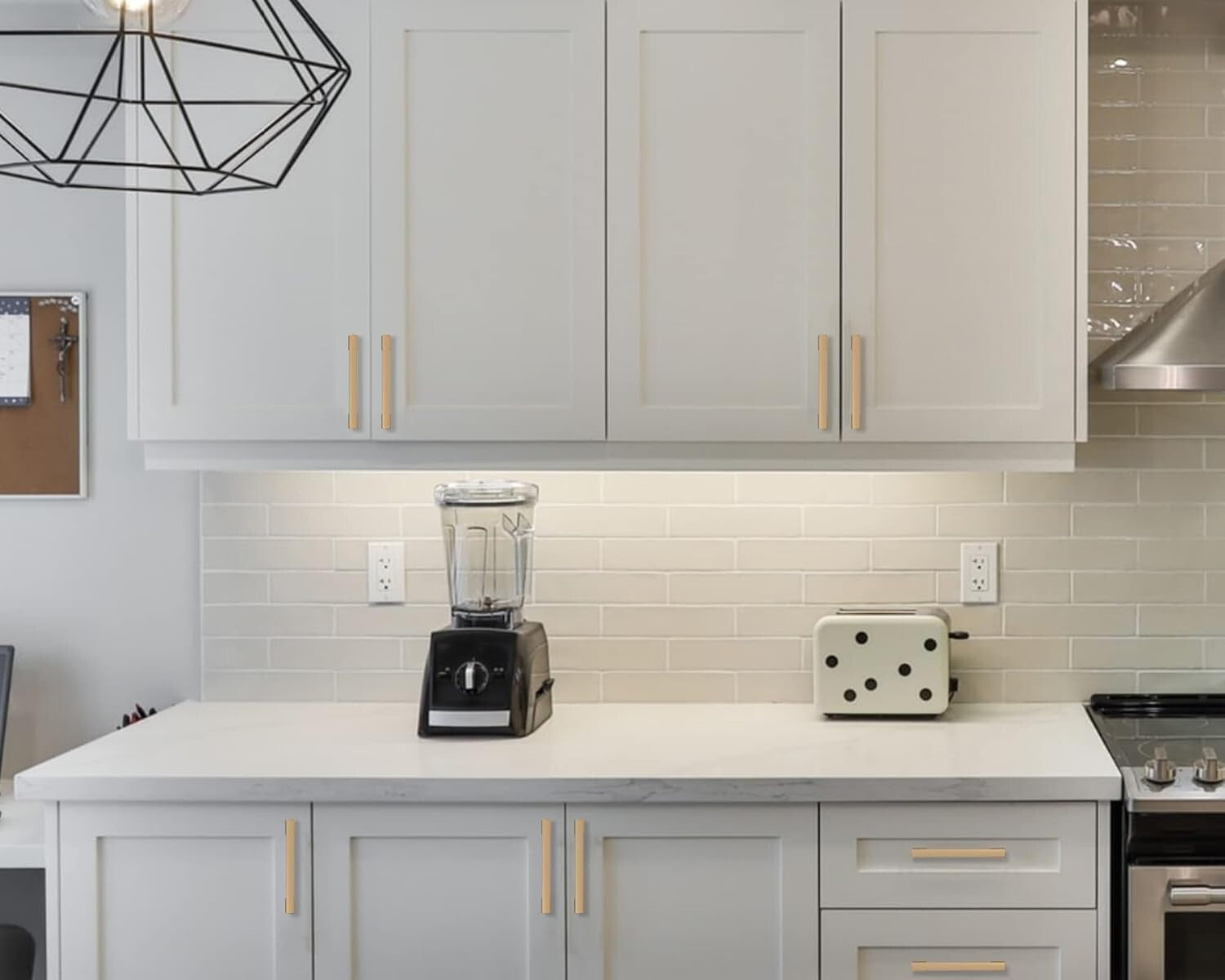 Stylish 25 Pack Champagne Bronze Handles with 5 Inch Center Spacing for Cabinets