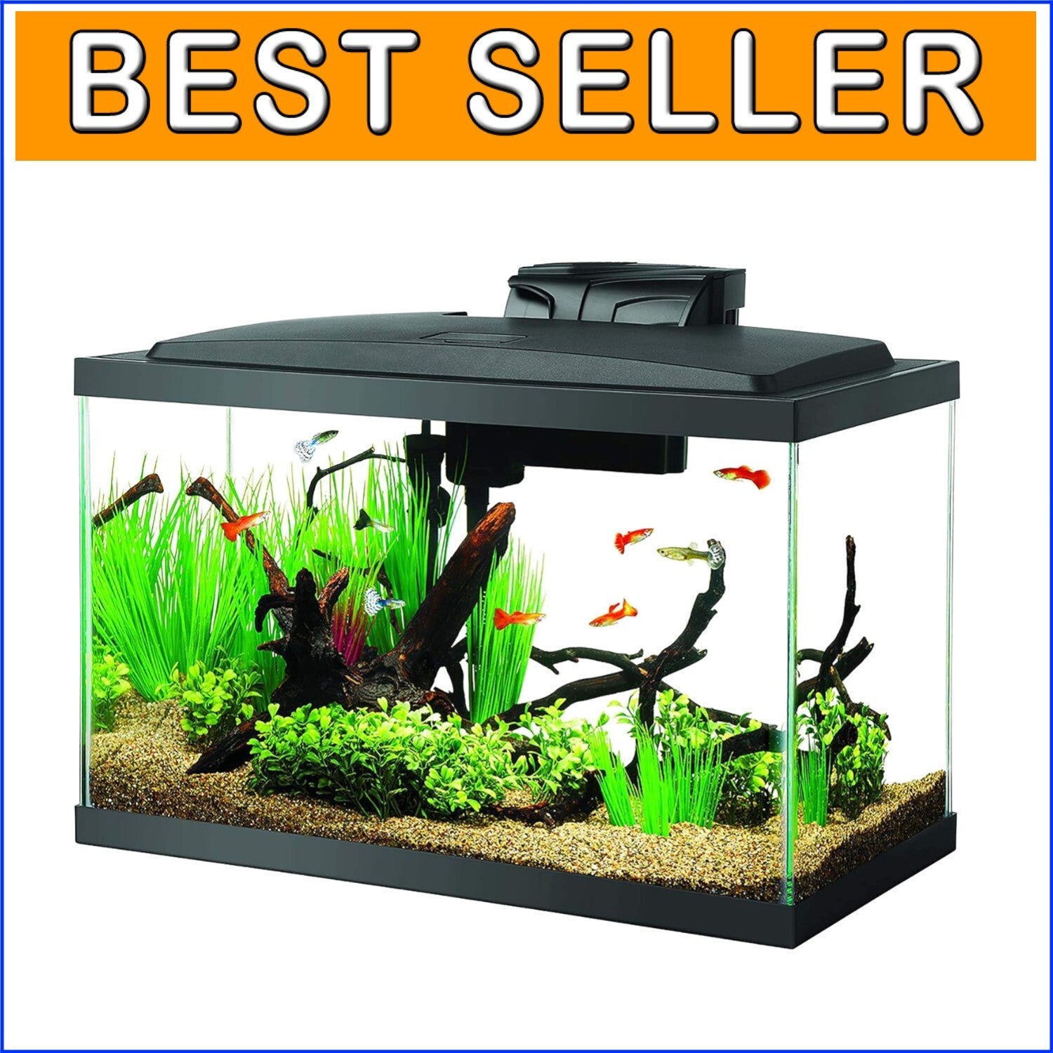 10 Gallon LED Aquarium Starter Kit with Complete Accessories – Effortless Setup