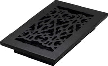 Load image into Gallery viewer, Elegant Victorian Floor Register, 6x10 in Cast Iron Black for Timeless Decor