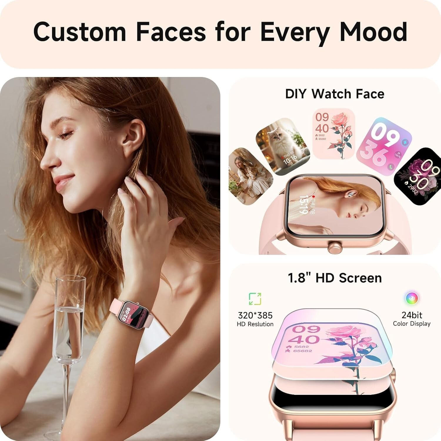 Elegantly Designed Fitness Watch for Women - Alexa, Heart Rate, and More