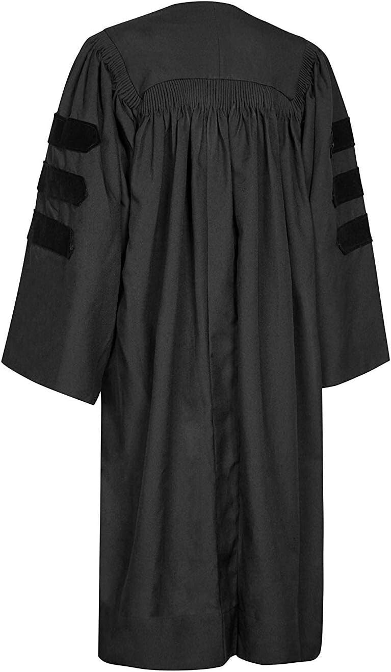 Classic Womens Graduation Gown with Reinforced Shoulders - 6 Size Variations
